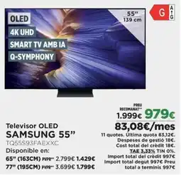 El Corte Inglés SAMSUNG 55" Televisor OLED TQ55S93FAEXXC oferta