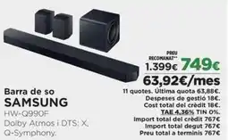 El Corte Inglés SAMSUNG Barra de so HW-Q990F oferta