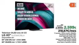 El Corte Inglés LG 83" Televisor OLED evo AI C5 oferta