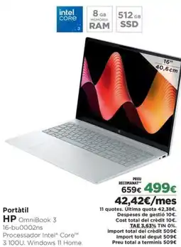 El Corte Inglés HP Portàtil OmniBook oferta
