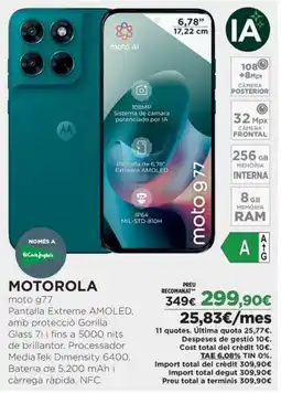 El Corte Inglés MOTOROLA moto g77 oferta