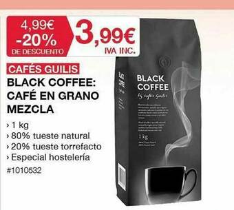 Costco Cafés Guilis Black Coffee: Café En Grano Mezcla oferta