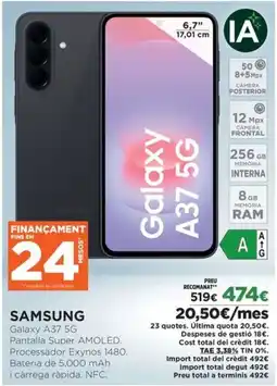 El Corte Inglés SAMSUNG Galaxy A37 5G oferta