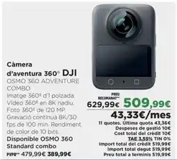 El Corte Inglés DJI Càmera d'aventura 360° oferta