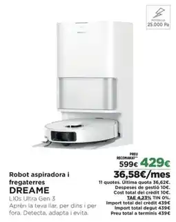 El Corte Inglés DREAME Robot aspiradora i fregaterres oferta