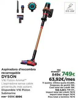 El Corte Inglés DYSON Aspiradora d'escombra recarregable oferta