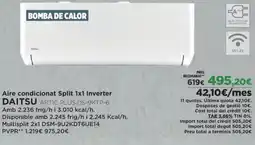 El Corte Inglés DAITSU Aire condicionat split 1x1 inverter artic plus ds-9ktp-6 oferta