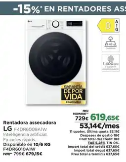 El Corte Inglés LG Rentadora assecadora oferta