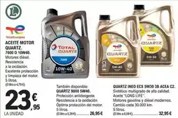 E.Leclerc Totalenergies - aceite motor quartz oferta