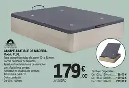 E.Leclerc Unique - canape abatible de madera oferta