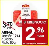 Eroski Argal - jamón curado plato oferta