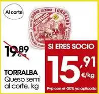 Eroski Torralba - queso semi al corte oferta
