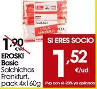 Eroski Eroski basic - salchichas frankfurt oferta