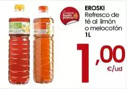 Eroski Eroski - refresco de te al limon o melocoton oferta