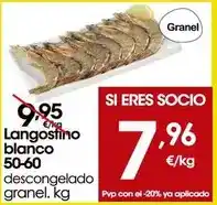 Eroski Langostino blanco 50-60 oferta