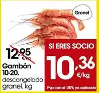 Eroski Gambon 10-20 oferta
