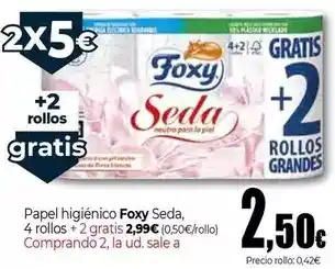 Unide Supermercados Foxy - papel higiénico seda oferta