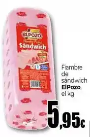 Unide Supermercados Elpozo - fiambre de sándwich oferta
