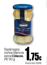 Unide Supermercados Cidacos - esparragos cortos blancos extra oferta