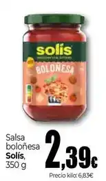 Unide Supermercados Solís - salsa bolonesa oferta