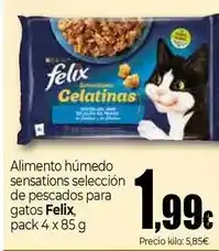 Unide Supermercados Felix - alimento humedo sensations seleccion de pescados para gatos oferta