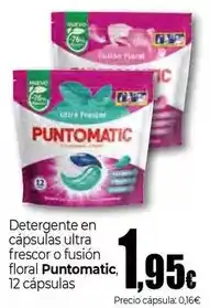 Unide Supermercados Punto matic - detergente en capsulas ultra frescor o fusion floral oferta