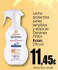 Unide Supermercados Ecran - leche protectora pieles sensibles y atópicas denenes fp50+ oferta