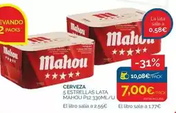 Cash Ecofamilia Mahou - cerveza 5 estrellas lata oferta