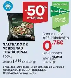 Hipercor Salteado de verduras tradicional oferta