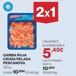 Hipercor Pescanova - gamba roja cruda pelada oferta
