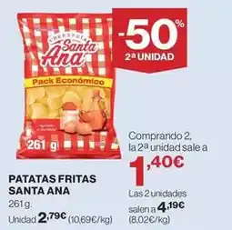 Hipercor Santa ana - patatas fritas oferta