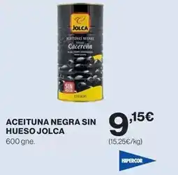 Hipercor Jolca - aceituna negra sin hueso oferta