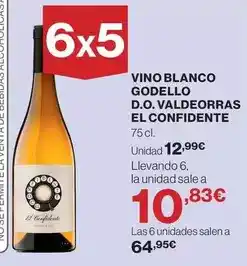 Hipercor Blanco - vino godello d.o. valdeorras el confidente oferta