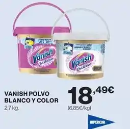 Hipercor Vanish - polvo blanco y color oferta