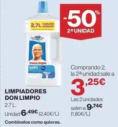 Hipercor Don limpio - limpiadores oferta