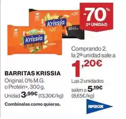 Hipercor Krissia - barritas oferta
