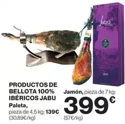 Hipercor Jabu - productos de bellota 100% ibéricos oferta
