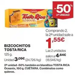 Hipercor Cuétara - bizcochitos tosta rica oferta