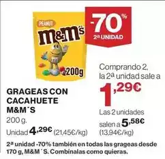Hipercor M&m's - grageas con cacahuete oferta