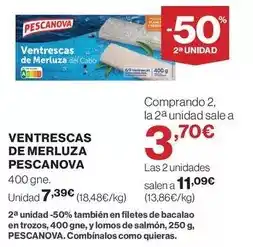 Hipercor Pescanova - ventrescas de merluza oferta