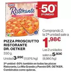 Hipercor Dr oetker - pizza prosciutto ristorante oferta