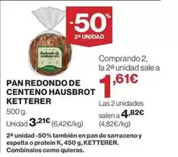 Hipercor Redondo - pan de centeno hausbrot oferta