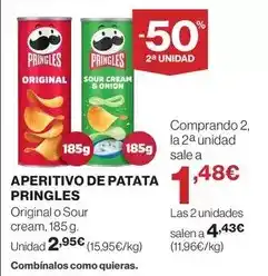 Hipercor Pringles - aperitivo de patata oferta