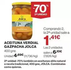 Hipercor Jolca - aceituna verdial gazpacha oferta