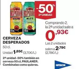 Hipercor Desperados - cerveza oferta