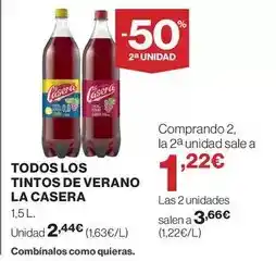 Hipercor La casera - todos los tintos de verano oferta