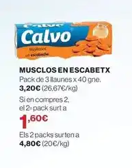 El Corte Inglés Calvo - musclos en escabetx oferta