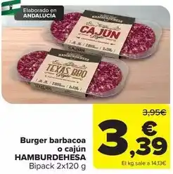 Carrefour Style - burger barbacoa o cajun oferta