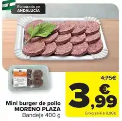 Carrefour Moreno plaza - mini burger de pollo oferta