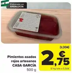 Carrefour Pimientos asados rojos artesanos oferta